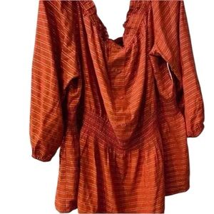 Lane Bryant Women's Boho Pullover Top Rust New size 22/24‎